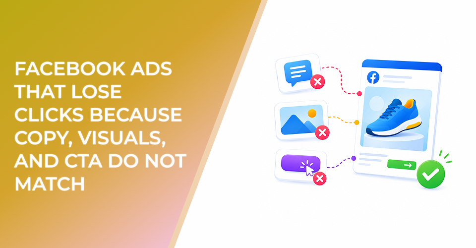 Facebook Ads That Lose Clicks Because Copy, Visuals, and CTA Do Not Match