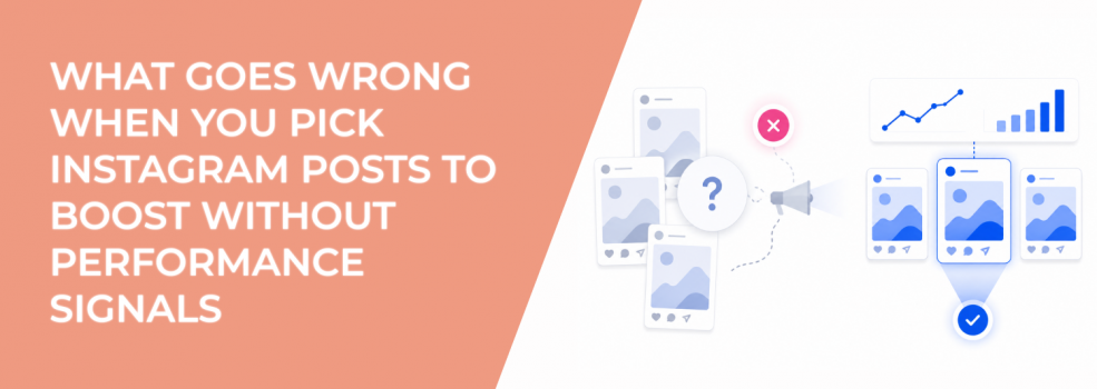 What Goes Wrong When You Pick Instagram Posts to Boost Without Performance Signals