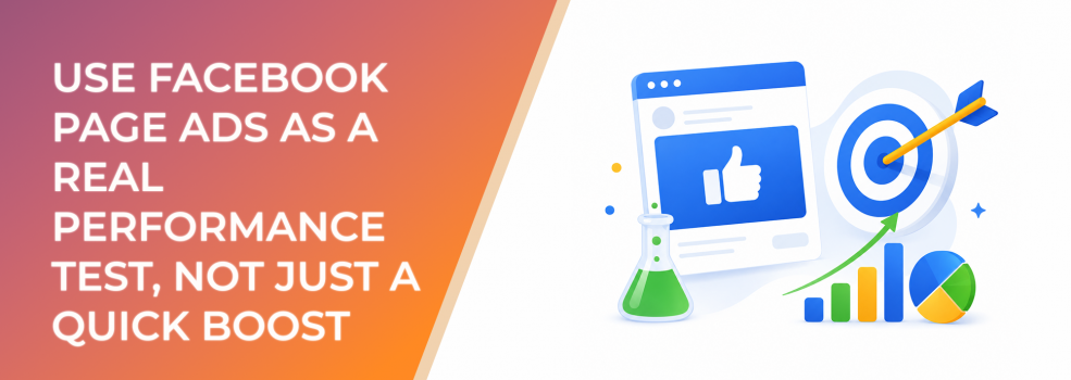 Use Facebook Page Ads as a Real Performance Test, Not Just a Quick Boost