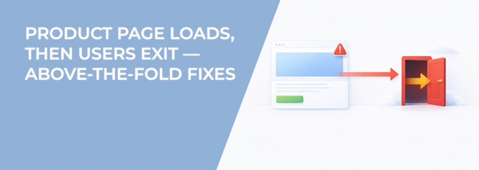 Product Page Loads, Then Users Exit — Above-the-Fold Fixes
